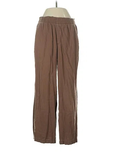 Pre-owned Old Navy Linen Pants In Brown