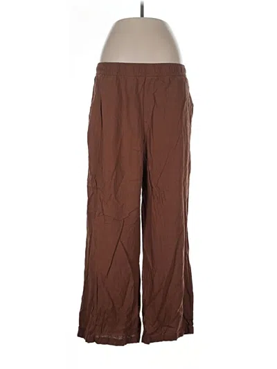 Pre-owned Old Navy Linen Pants In Brown