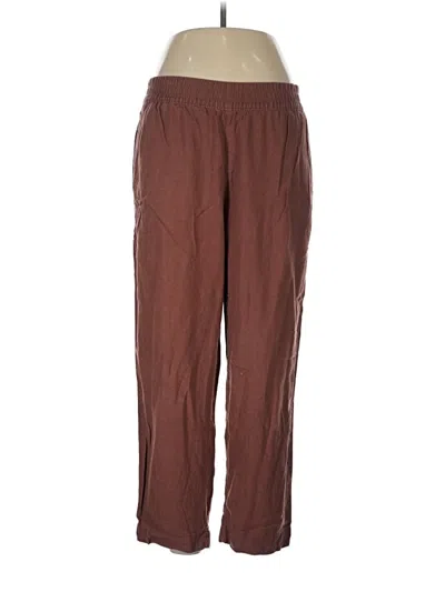 Pre-owned Old Navy Linen Pants In Brown