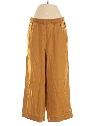 Pre-owned Old Navy Linen Pants In Gold