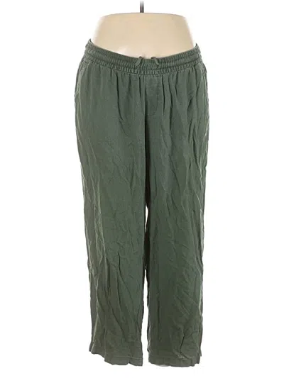 Pre-owned Old Navy Linen Pants In Green