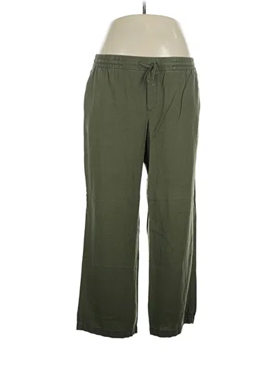 Pre-owned Old Navy Linen Pants In Green