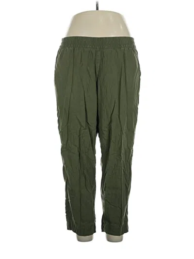 Pre-owned Old Navy Linen Pants In Green