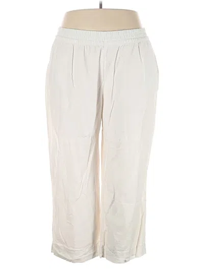 Pre-owned Old Navy Linen Pants In Ivory