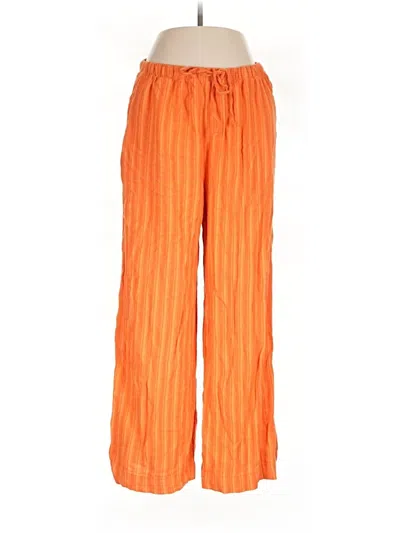 Pre-owned Old Navy Linen Pants In Orange