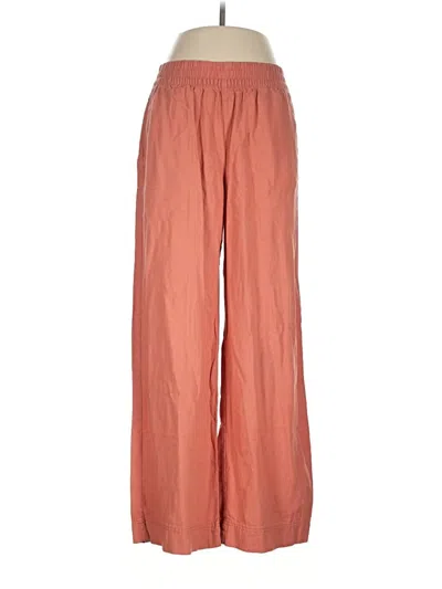 Pre-owned Old Navy Linen Pants In Orange