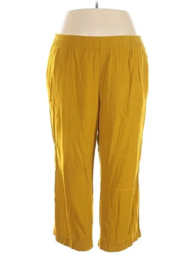 Pre-owned Old Navy Linen Pants In Yellow