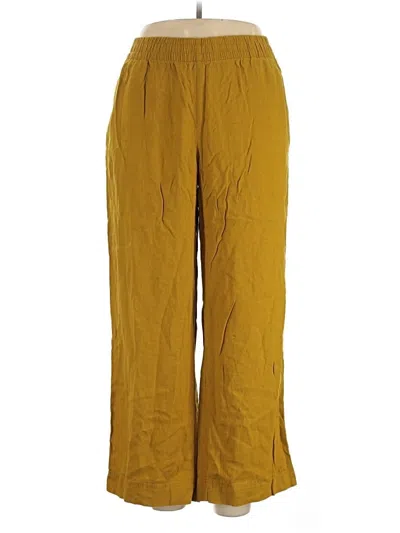 Pre-owned Old Navy Linen Pants In Yellow