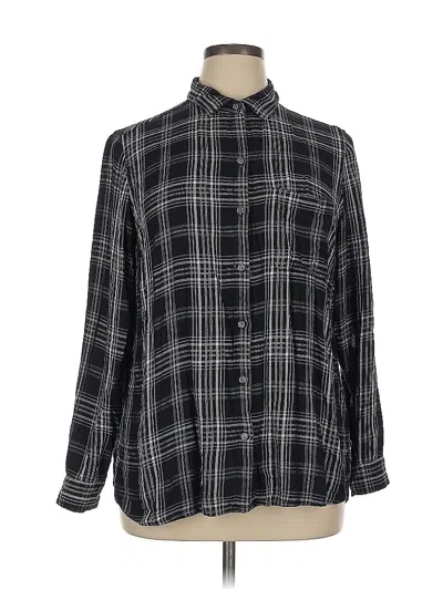 Pre-owned Old Navy Long Sleeve Blouse In Black
