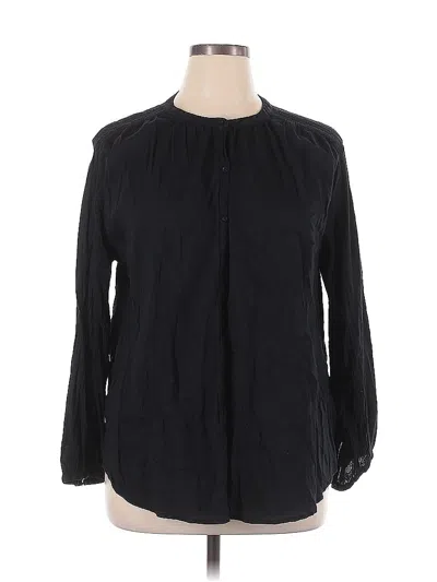 Pre-owned Old Navy Long Sleeve Blouse In Black