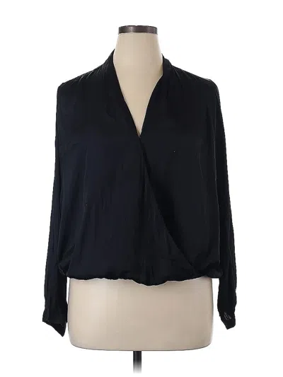 Pre-owned Old Navy Long Sleeve Blouse In Black