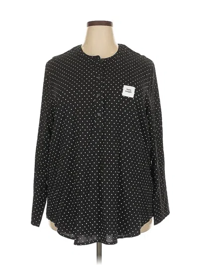 Pre-owned Old Navy Long Sleeve Blouse In Black