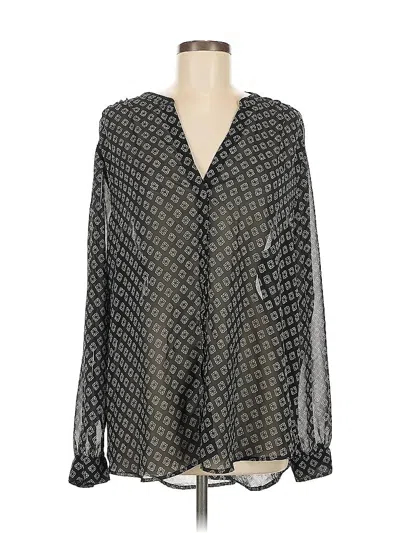 Pre-owned Old Navy Long Sleeve Blouse In Black