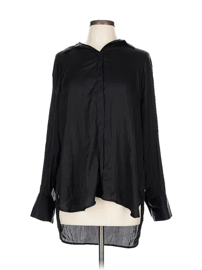 Pre-owned Old Navy Long Sleeve Blouse In Black
