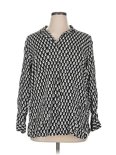 Pre-owned Old Navy Long Sleeve Blouse In Black