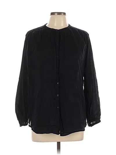 Pre-owned Old Navy Long Sleeve Blouse In Black