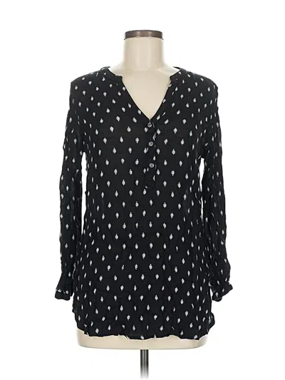 Pre-owned Old Navy Long Sleeve Blouse In Black