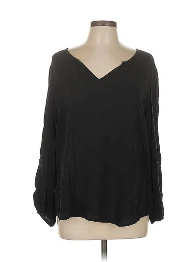 Pre-owned Old Navy Long Sleeve Blouse In Black