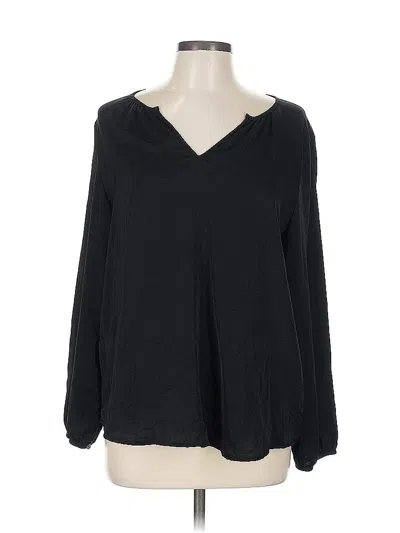 Pre-owned Old Navy Long Sleeve Blouse In Black