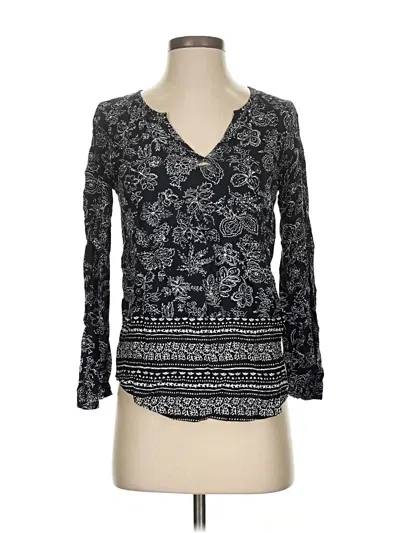 Pre-owned Old Navy Long Sleeve Blouse In Black