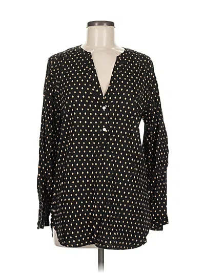 Pre-owned Old Navy Long Sleeve Blouse In Black