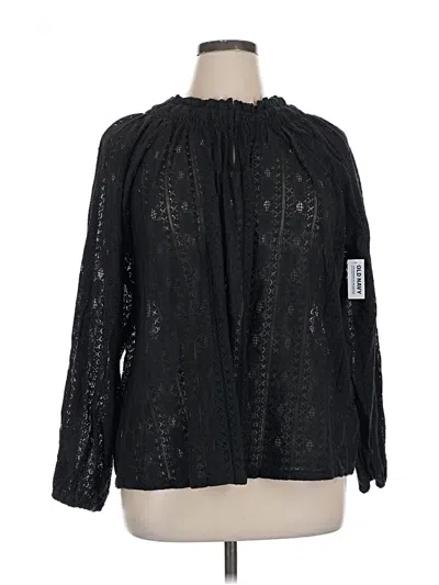 Old Navy Long Sleeve Blouse In Black