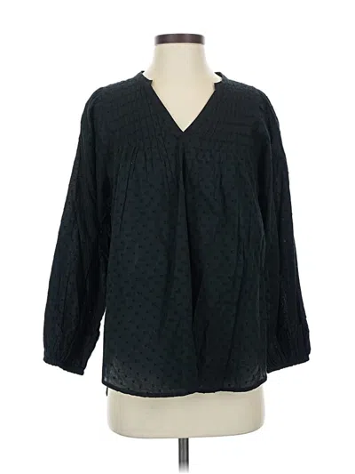 Pre-owned Old Navy Long Sleeve Blouse In Black