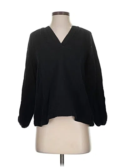 Pre-owned Old Navy Long Sleeve Blouse In Black