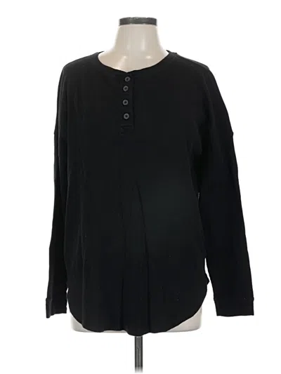 Pre-owned Old Navy Long Sleeve Blouse In Black