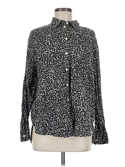 Pre-owned Old Navy Long Sleeve Blouse In Black