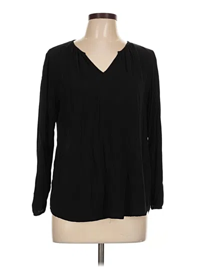 Pre-owned Old Navy Long Sleeve Blouse In Black