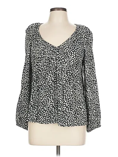 Pre-owned Old Navy Long Sleeve Blouse In Black