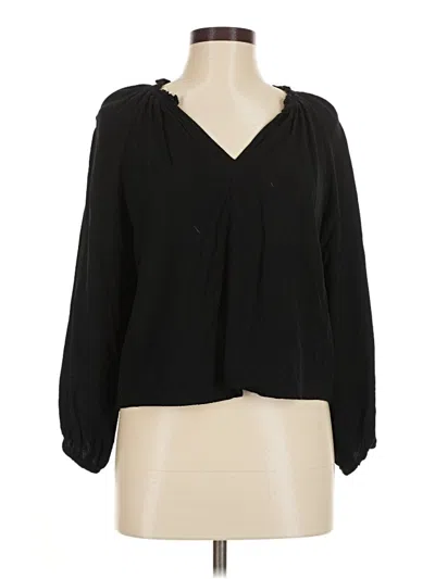 Pre-owned Old Navy Long Sleeve Blouse In Black