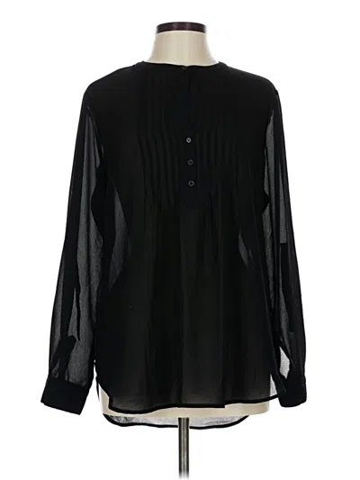 Pre-owned Old Navy Long Sleeve Blouse In Black
