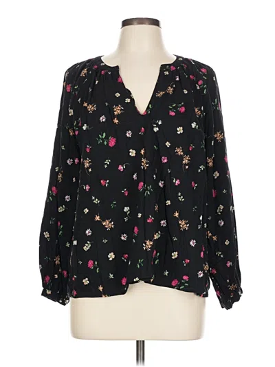 Pre-owned Old Navy Long Sleeve Blouse In Black