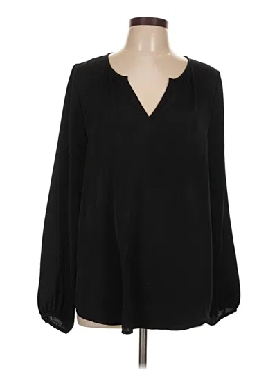 Pre-owned Old Navy Long Sleeve Blouse In Black