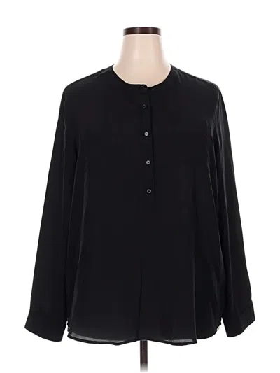 Pre-owned Old Navy Long Sleeve Blouse In Black