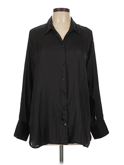 Pre-owned Old Navy Long Sleeve Blouse In Black