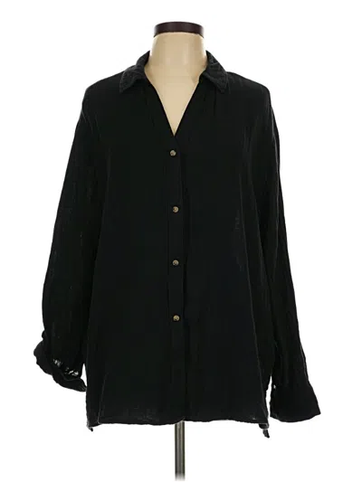 Pre-owned Old Navy Long Sleeve Blouse In Black
