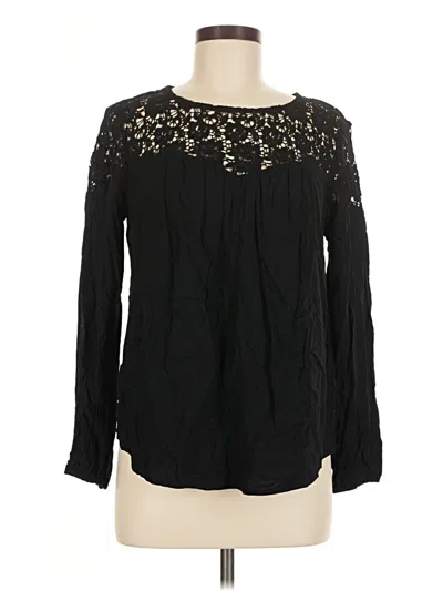 Pre-owned Old Navy Long Sleeve Blouse In Black