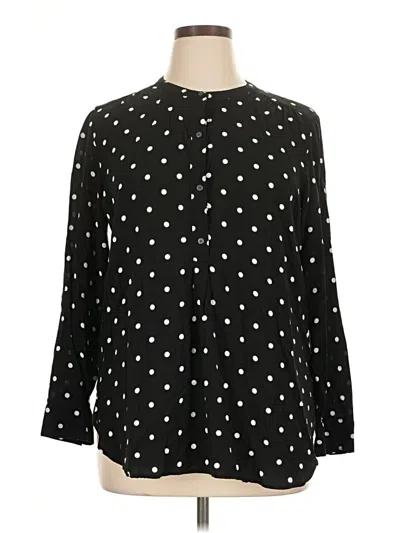 Pre-owned Old Navy Long Sleeve Blouse In Black