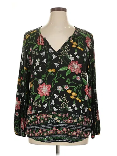 Pre-owned Old Navy Long Sleeve Blouse In Black