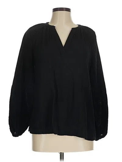 Pre-owned Old Navy Long Sleeve Blouse In Black