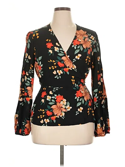 Pre-owned Old Navy Long Sleeve Blouse In Black