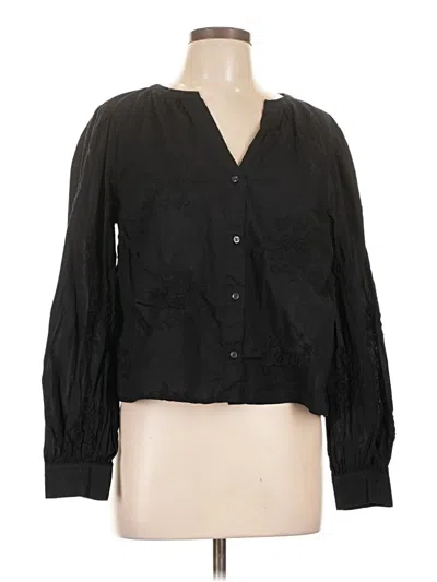 Pre-owned Old Navy Long Sleeve Blouse In Black