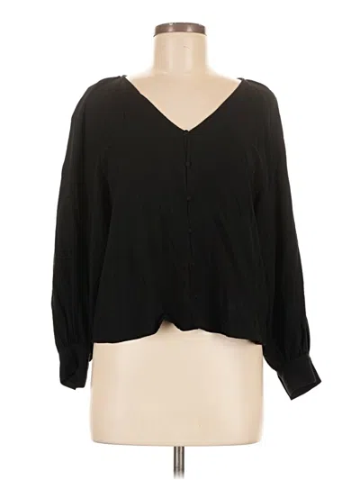 Pre-owned Old Navy Long Sleeve Blouse In Black