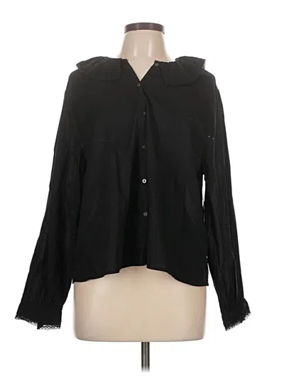 Pre-owned Old Navy Long Sleeve Blouse In Black