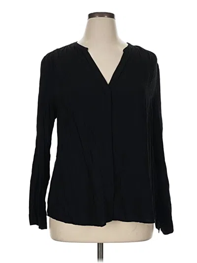 Pre-owned Old Navy Long Sleeve Blouse In Black