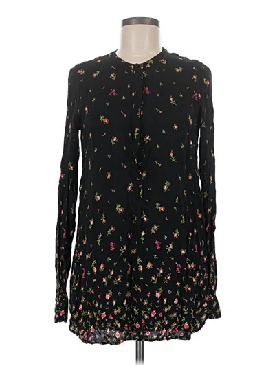 Pre-owned Old Navy Long Sleeve Blouse In Black