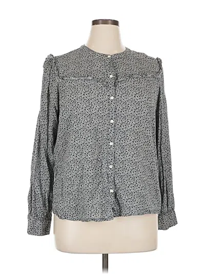 Pre-owned Old Navy Long Sleeve Blouse In Black